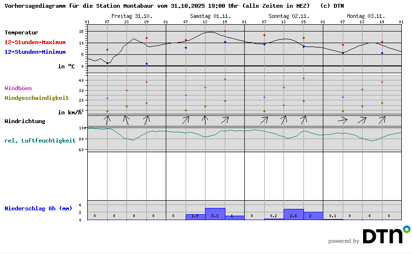 Vorhersagediagramm Montabaur